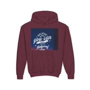 Youth Hoodie — “Believe You Can” Motivational School Spirit Pullover (Learning Today Leading Tomorrow)