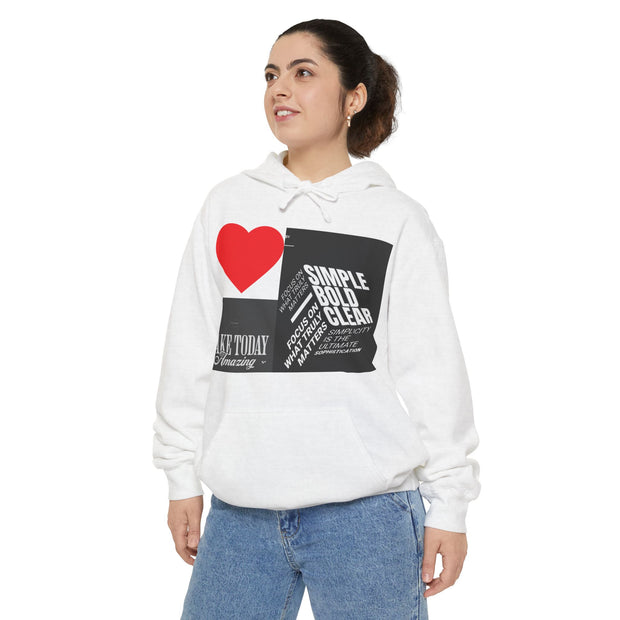 Make Today Amazing Hoodie — Heart & Bold Typography Graphic Hoodie