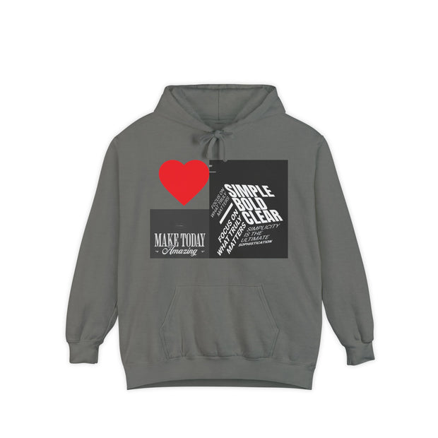 Make Today Amazing Hoodie — Heart & Bold Typography Graphic Hoodie