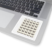Vintage Butterfly Pattern Kiss-Cut Sticker Sheet — Brown Moth Decal Pack