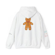 Gingerbread Holiday Hoodie — Scenic Quote Front & Festive Back