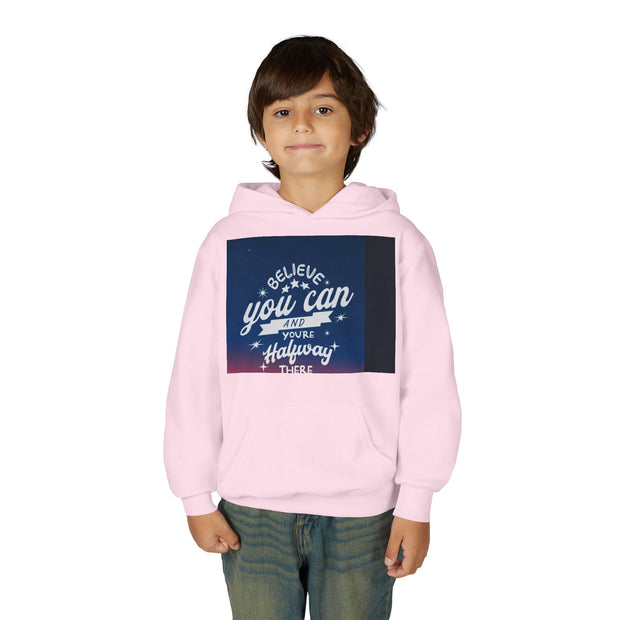 Youth Hoodie — “Believe You Can” Motivational School Spirit Pullover (Learning Today Leading Tomorrow)