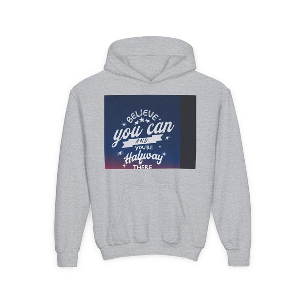 Youth Hoodie — “Believe You Can” Motivational School Spirit Pullover (Learning Today Leading Tomorrow)