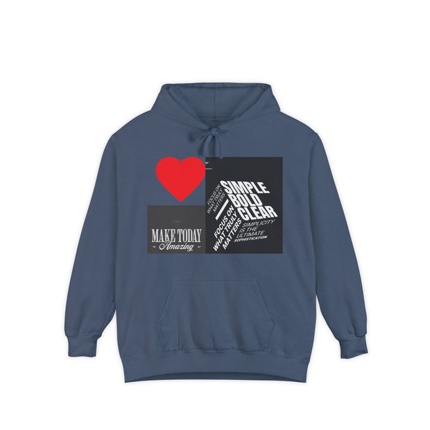 Make Today Amazing Hoodie — Heart & Bold Typography Graphic Hoodie