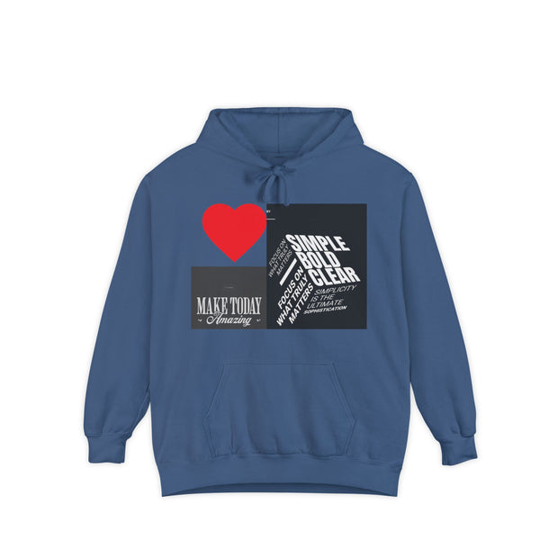 Make Today Amazing Hoodie — Heart & Bold Typography Graphic Hoodie
