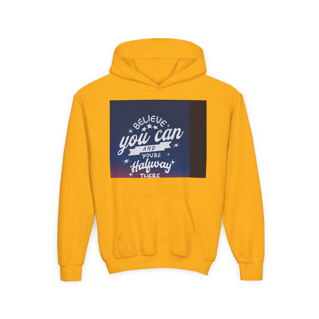 Youth Hoodie — “Believe You Can” Motivational School Spirit Pullover (Learning Today Leading Tomorrow)
