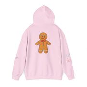 Gingerbread Holiday Hoodie — Scenic Quote Front & Festive Back