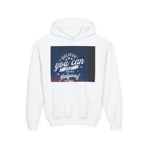 Youth Hoodie — “Believe You Can” Motivational School Spirit Pullover (Learning Today Leading Tomorrow)