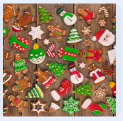 Christmas Cookie Pattern Wrapping Paper Roll — Festive Holiday Gift Wrap