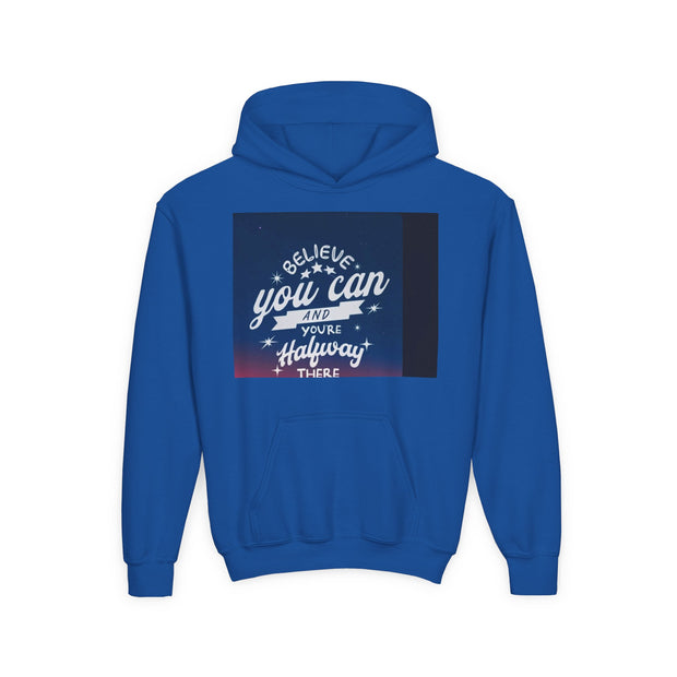 Youth Hoodie — “Believe You Can” Motivational School Spirit Pullover (Learning Today Leading Tomorrow)