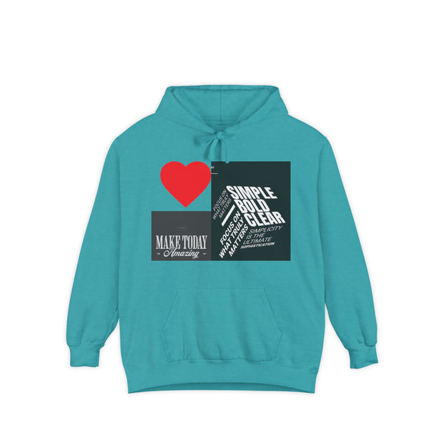 Make Today Amazing Hoodie — Heart & Bold Typography Graphic Hoodie