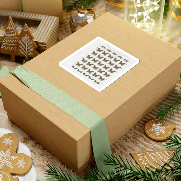 Vintage Butterfly Pattern Kiss-Cut Sticker Sheet — Brown Moth Decal Pack