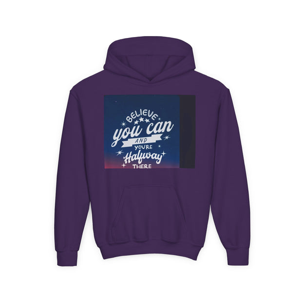 Youth Hoodie — “Believe You Can” Motivational School Spirit Pullover (Learning Today Leading Tomorrow)