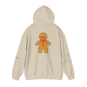 Gingerbread Holiday Hoodie — Scenic Quote Front & Festive Back