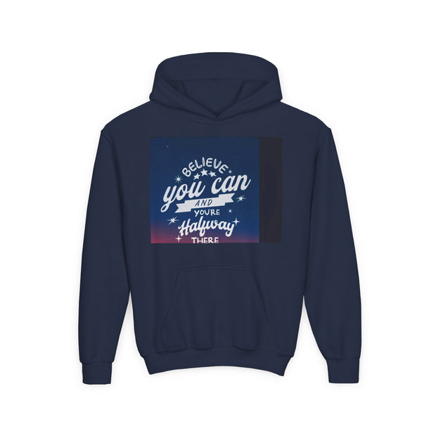 Youth Hoodie — “Believe You Can” Motivational School Spirit Pullover (Learning Today Leading Tomorrow)