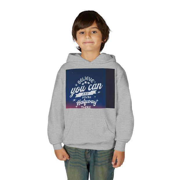 Youth Hoodie — “Believe You Can” Motivational School Spirit Pullover (Learning Today Leading Tomorrow)