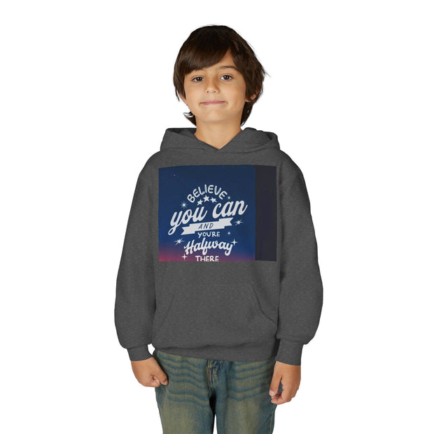 Youth Hoodie — “Believe You Can” Motivational School Spirit Pullover (Learning Today Leading Tomorrow)