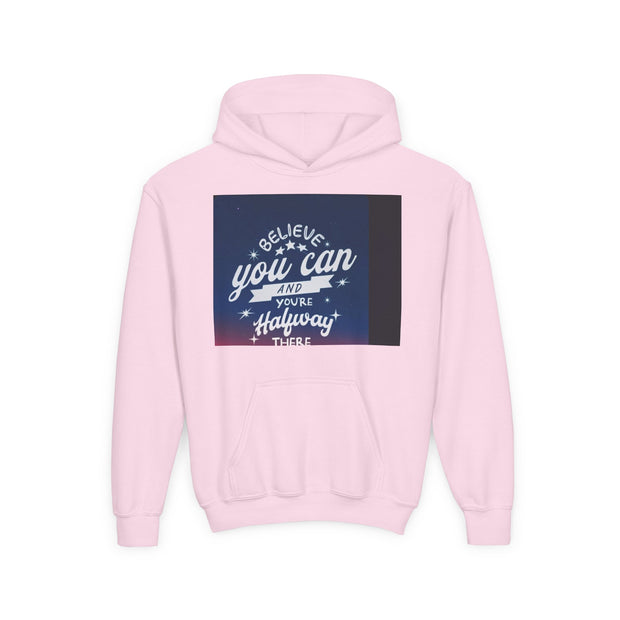 Youth Hoodie — “Believe You Can” Motivational School Spirit Pullover (Learning Today Leading Tomorrow)