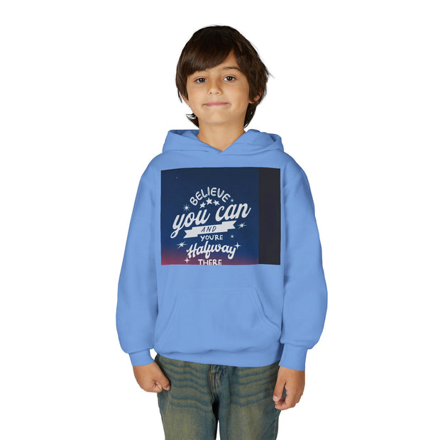 Youth Hoodie — “Believe You Can” Motivational School Spirit Pullover (Learning Today Leading Tomorrow)