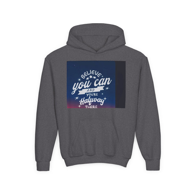 Youth Hoodie — “Believe You Can” Motivational School Spirit Pullover (Learning Today Leading Tomorrow)